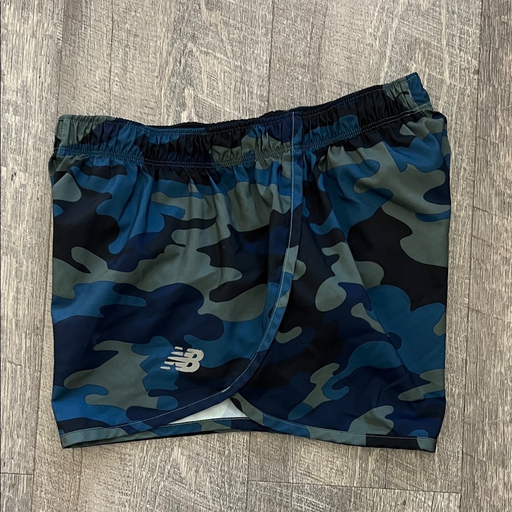 New Balance Navy and Gray Camo Shorts